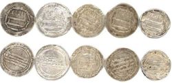 Исламская тема, 4 серебряные монеты, абассиды.