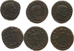 Римская Империя, Император Галерий Август, 305-311 гг.н.э., бронза