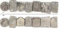 Индия, 7 монет , серебро, панчмарки