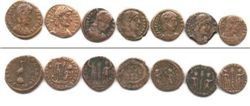Рим, 7 монет бронза, Император Констанций, 337-350гг.н.э.