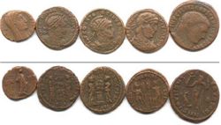 Рим ,5 монет бронза, Император Конастантин Великий 307-337гг.н.э.