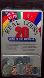 Набор из 20 монет Unc стран Америки