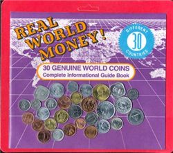 набор 30 монет стран мира