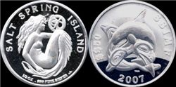 Солт Спринг о-в, 50 долларов, серебро, 2007, proof
