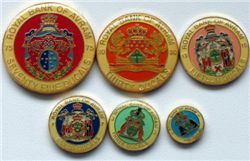 Авраам Герцогство, набор 6 цветных монет.