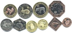 Кабинда, 2008, набор 10 монет аверс