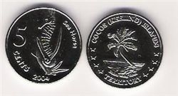 Киилинг (Кокос) остров, 5 центов, 2004