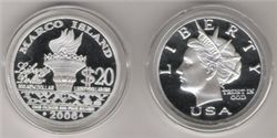 Марко остров, 20 долларов, серебро, 2006