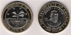 Микронезия, 1 доллар, биметал, президенстская серия, 2004