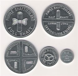Перпл Шафтеленд, набор 5 монет, алюм, 1970