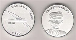 Маньяла Племя (Гана), 2 эбо, серебро, 2008